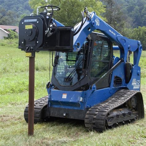 post driver that will fit skid steer|skid steer attachments post driver.